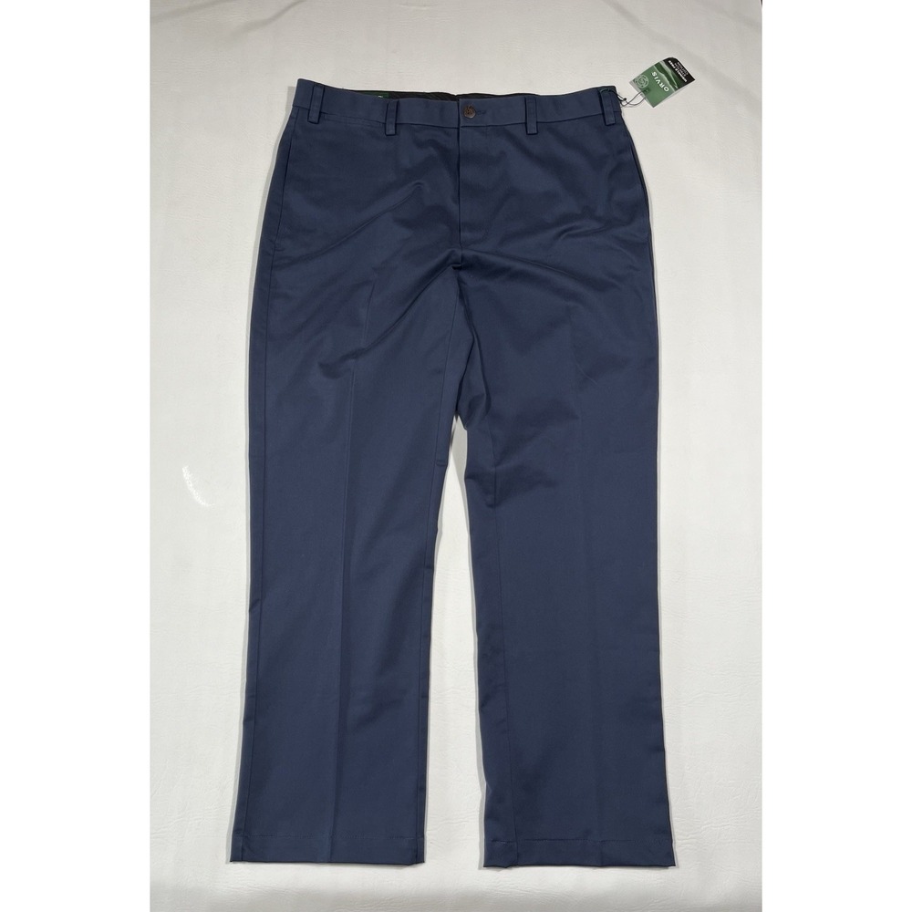 Orvis Chino Pants Mens 36 Blue Twill Stretch Wrinkle Free